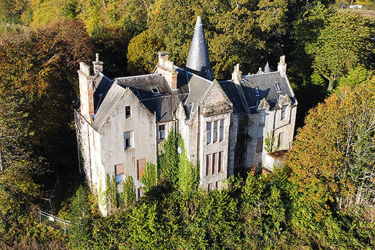 Aerial View of House